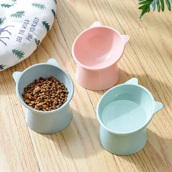 Pet Dog Cat Bowl with Raised Stand Pet Food Cat feeder Protect Cervical Vertebra cat food bowl for dogs Pet Products 3