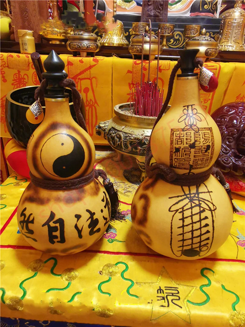 

Taoist supplies, Taoist nature gourd, Tai Chi eight trigrams gourd, Taoist cultural supplies, pure manual Feng Shui gourd