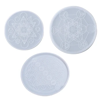 Fai da te tarocchi astrologia Astrolabe vassoio ornamenti stampo in Silicone artigianato decorazione strumento per fare stampo in resina epossidica di cristallo