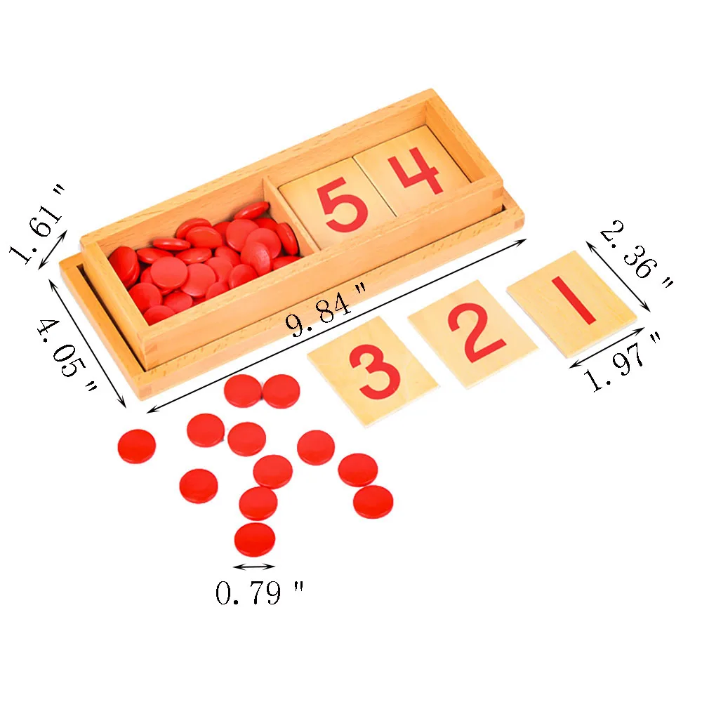 Karty i liczniki Montessori matematyka dla dzieci matematyka materiały dydaktyczne drewniane zabawki edukacyjne dla dzieci