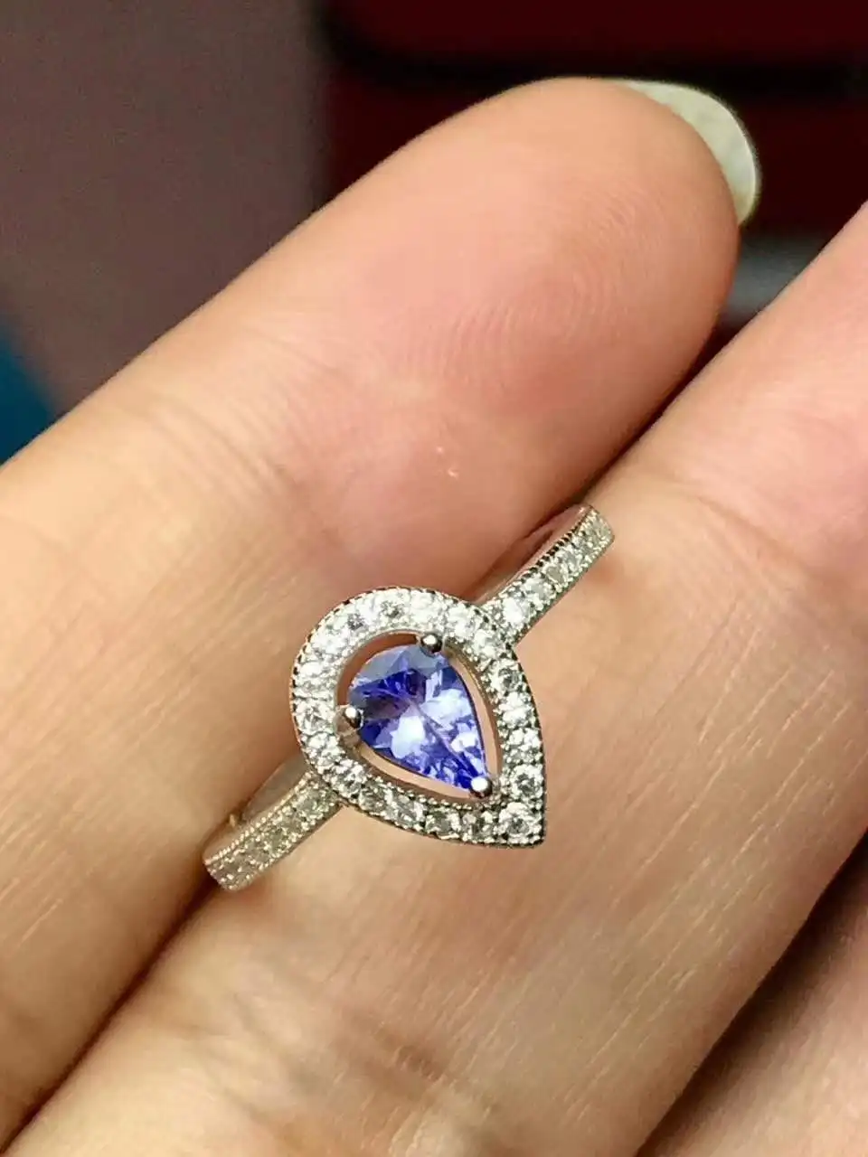 

Natural And Real Tanzanite luxury ring ring Free shipping gemstone 925 sterling silver Fine jewelry