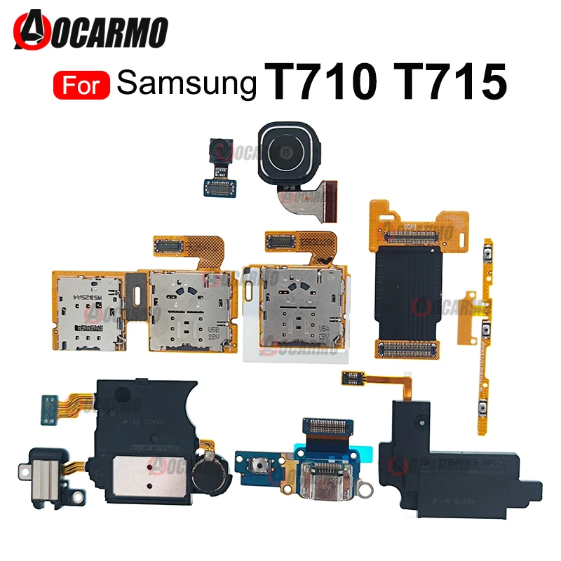 BackCamera SIM Card Reader Speaker Charging Port Power Flex For Samsung Tab S2 8.0 T715 T710 Motherboard Connector LCD Fex Cable