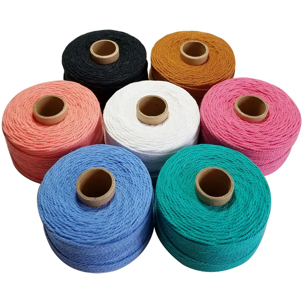 Colourful 100% cotton rope 80m/roll twine macrame cords string thread for gift Packing party wedding decoration accessory  DIY