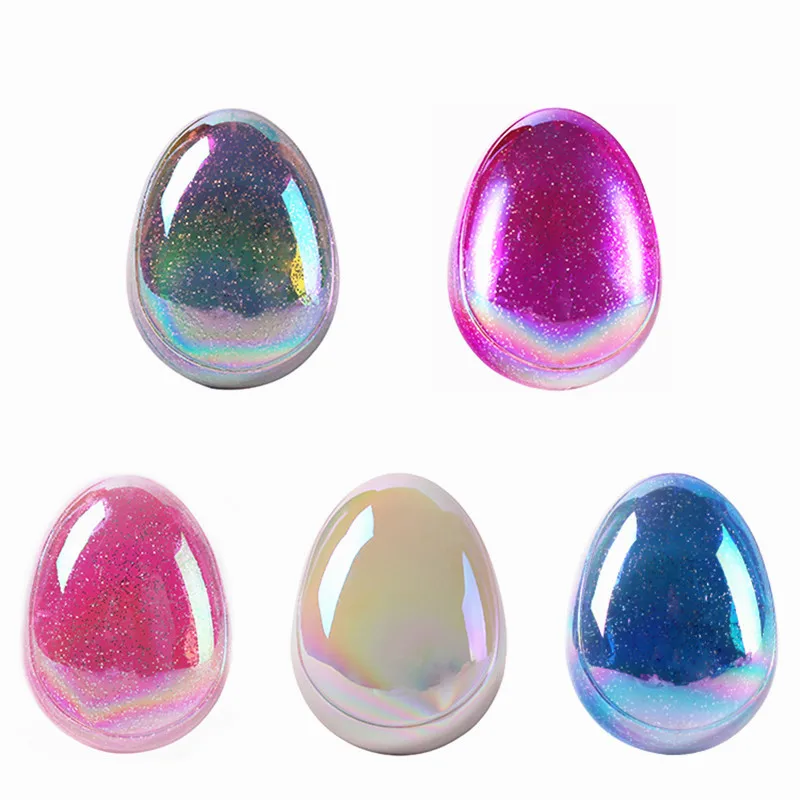 Anti Static Salon Egg Shape Glitter BlingBling Massage Hairbrush Tangle Hair Brush Tools Hair Detangling Smoothing Comb T0386