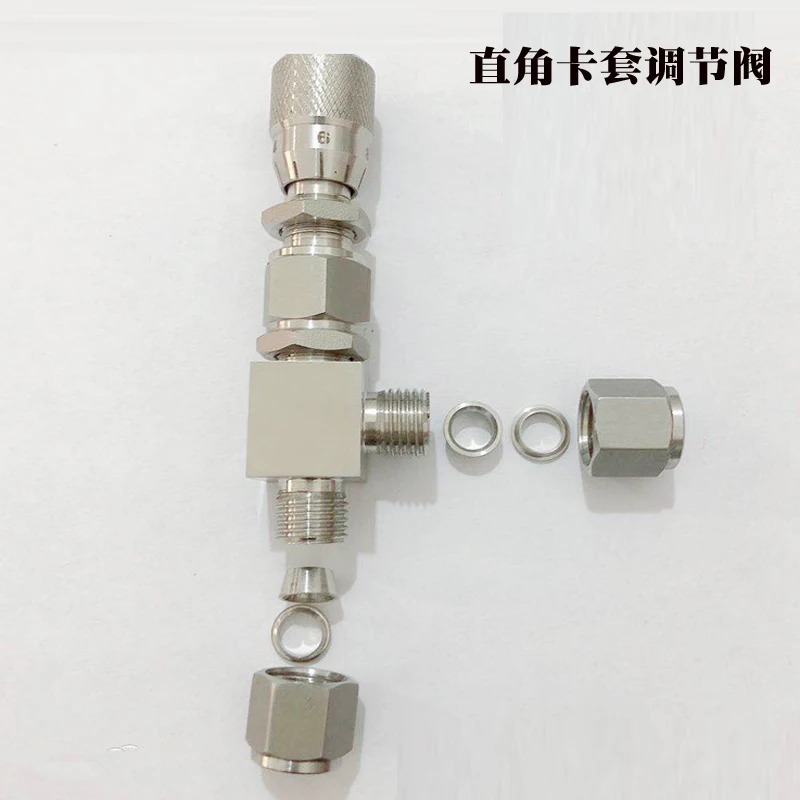 Stainless Steel Fine-tuning Needle Valve WL91H-320 High-precision Micro-regulating Valve with Scale Card Sleeve 3mm 6mm