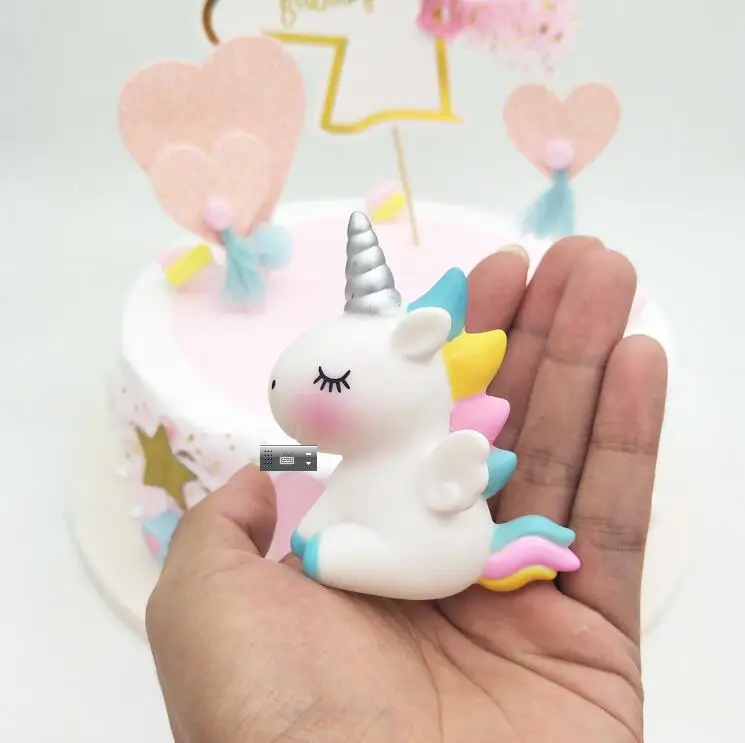 7.5cm unicorn horse my cute pvc little poni horse action toy figures dolls for girl birthday christmas gift Cake decoration