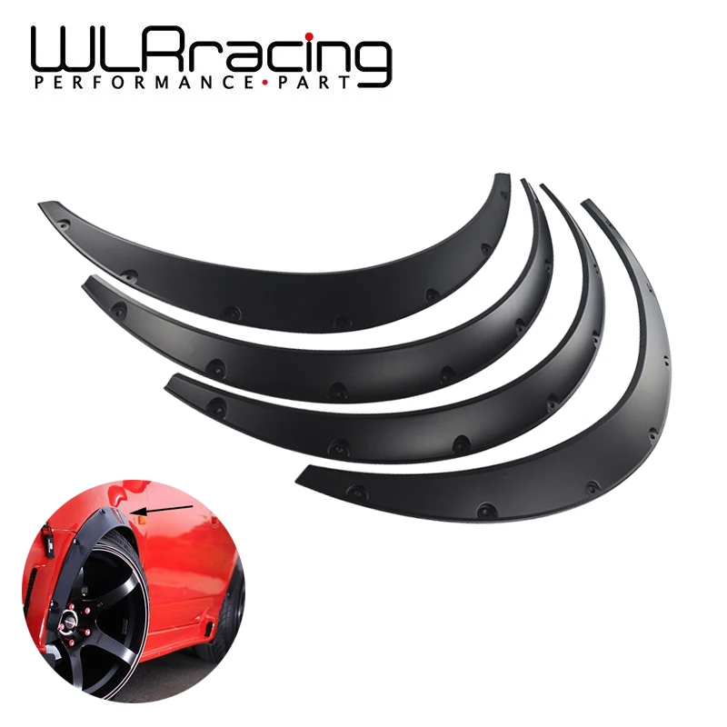 WLR - 4 Pcs Car Fender Flares Arch Wheel Eyebrow Protector/mudguards Sticker Universal WLR-CFF01