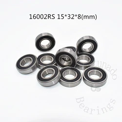 16002RS 15*32*8(mm) 1Piece bearing ABEC-5 16002 16002RS rubber sealing sealing type chrome steel bearing