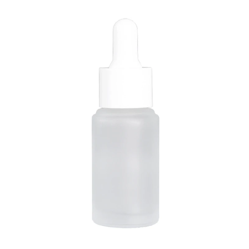 500Pcs 15Ml 30Ml Frosted Clear แก้วขวด Dropper Eye น้ำมันหอมระเหยแก้วขวดสีขาว Dropper