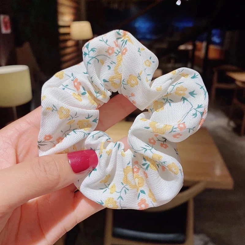 1 Buah Ikat Rambut Motif Bunga Kecil Korea Ikat Rambut Kain untuk Rambut Wanita Antik Rambut Dasi Rambut Cincin Hiasan Rambut Aksesori Rambut