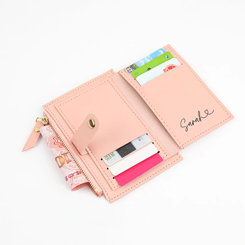 Porte-cartes personnalisé pour dames, mini pochette, porte-monnaie personnalisé pour demoiselle d'honneur, douche des patients, cadeaux de remerciement pour elle