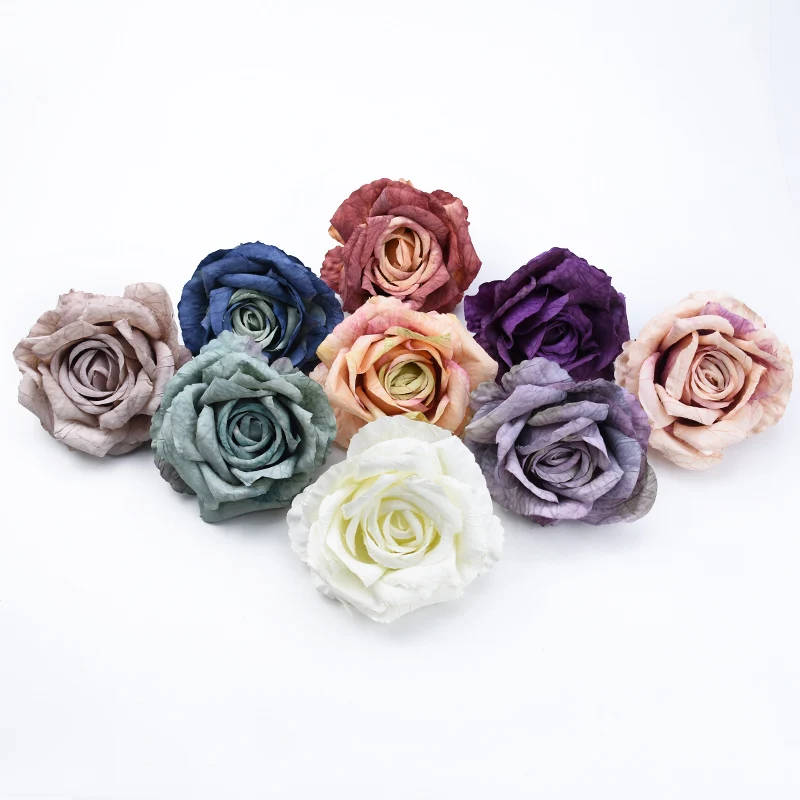 9CM Roses Head Home Decoration Accessories Wedding Decorative Flower Wall Bridal Accessories Clearance Cheap Artificial Flowers