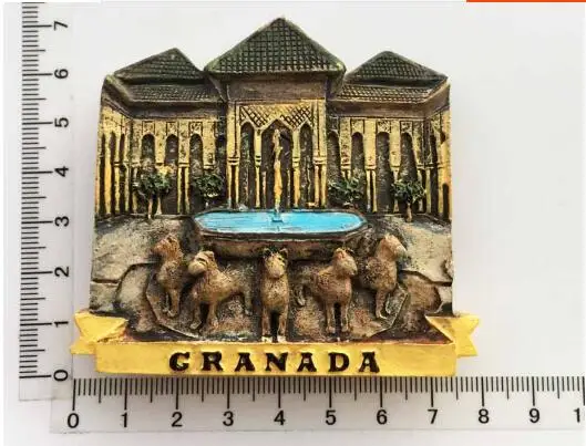 fridge magnet for lion court tourist souvenirs in the Alhambra Palace in the ancient Spanish city of Granada