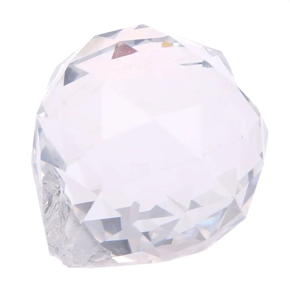 Bola de cristal para decoración de boda, accesorios de iluminación Feng Shui, Lámpara transparente, Bola de prisma, atrapasueños de arcoíris, 20mm,