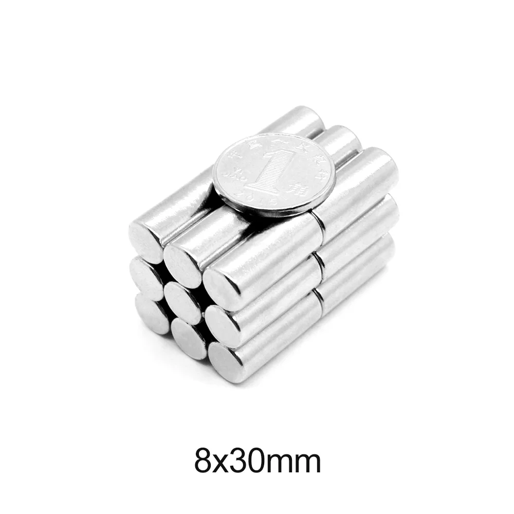 

2/5/10/20/30/40PCS 8x30 mm Disc Search Magnet Strong 8mmx30mm N35 Thick Round Neodymium Magnet Dia 8x30mm Permanent Magnet 8*30