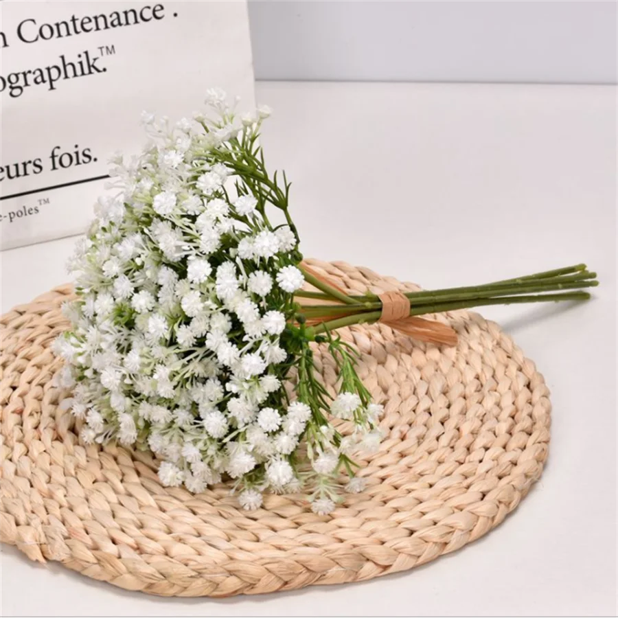 7 pcs 1 bunch of Gypsophila artificial flowers for party wedding outdoor family decoration dried flower wall hanging decoration