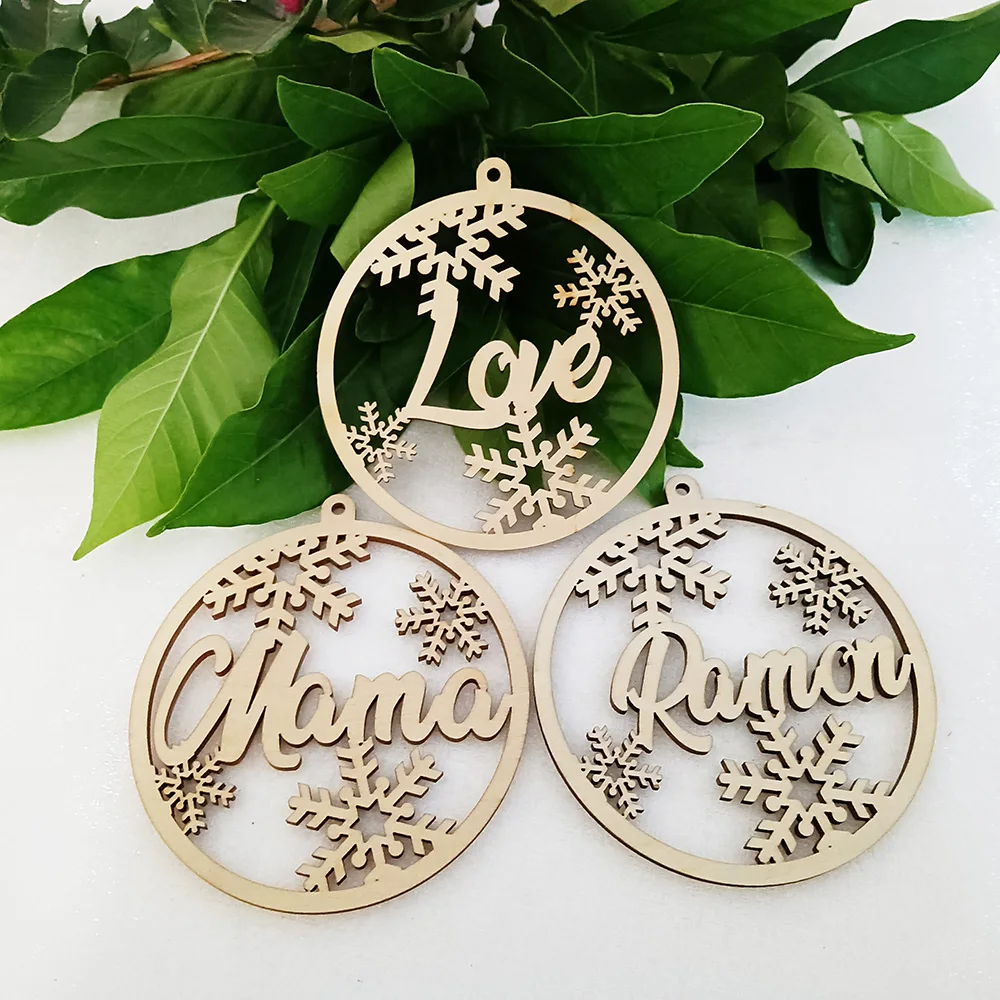 

Personalized Laser Cutting Christmas Gadgets with Name Tags, Christmas Ball Decoration, Custom Gift Tags