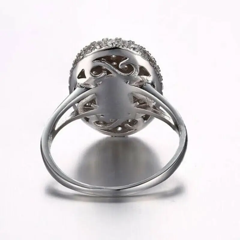 Bella Engagement Ring S925 Sterling Silver Beautiful Women Jewelry Couple Rings Gifts