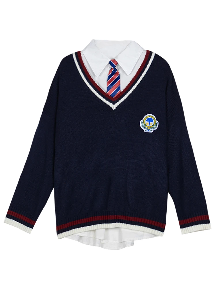 Autumn High Quality Japanese Style Students School Uniform Girls Women Sweater Long Sleeve JK School Uniforms Cardigans 6 Colors