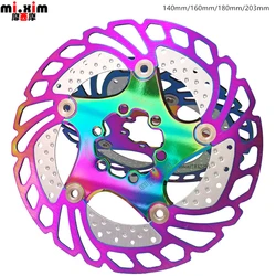 2020 New rainbow MTB Mountain Bike Cooling Brake Rotors Road Floating Bicycle Brake Six Nail Disc 140/160/180/203mm