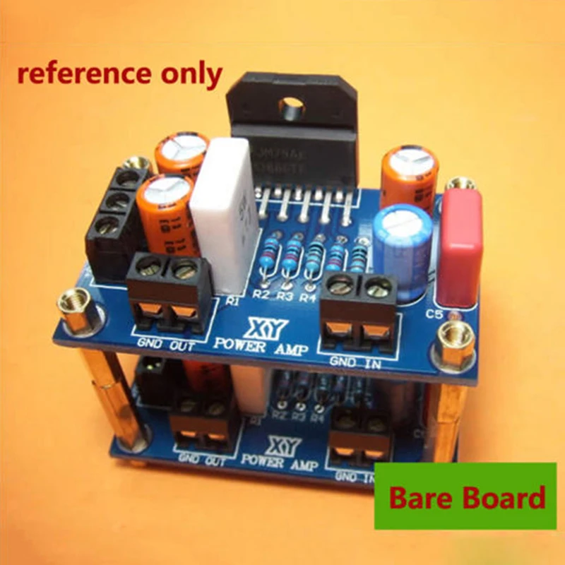 Placa amplificadora de potencia, PCB paralelo desnudo, placa de amplificador Digital, LM3886 TF, DC + 20-28V, 68W, 61mm x 37mm, 1 unidad