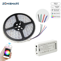 Zemismart Zigbee ZLL Driver With 5M LED Strip RGB Low Voltage Control by Echo Plus Directly Smartthing