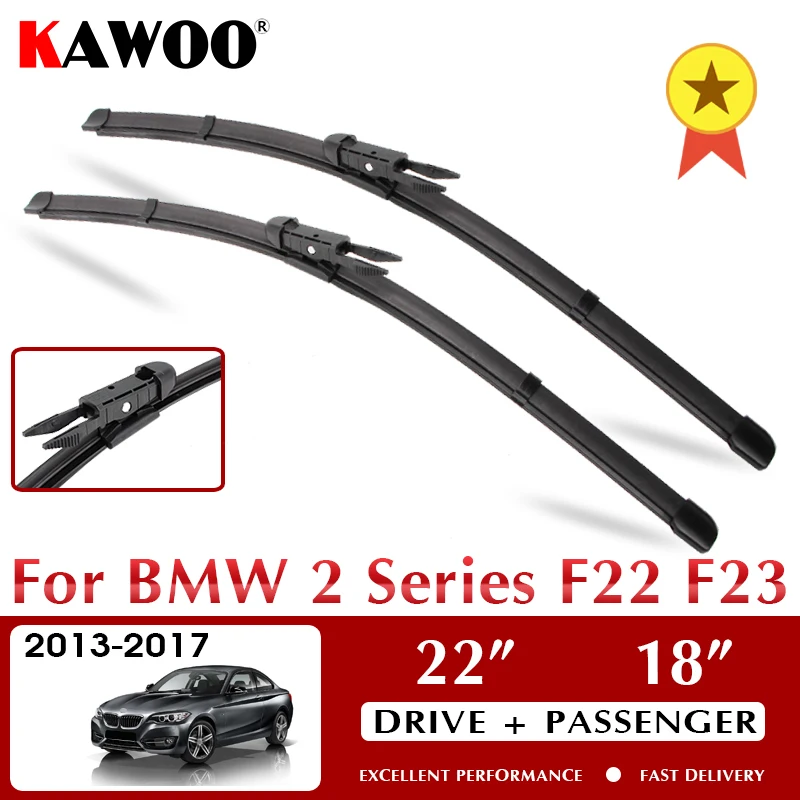 

KAWOO Wiper Front Car Wiper Blade For BMW 2 Series F22 F23 October 2013 - Nov. 2017 Windshield Windscreen Window 22"+18" LHD RHD