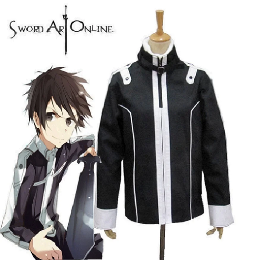 

Unisex Japan Anime Cos Sword Art Online Knights of Blood SAO ALO Cos Kirigaya Kazuto Kirito Cosplay Costume Sets