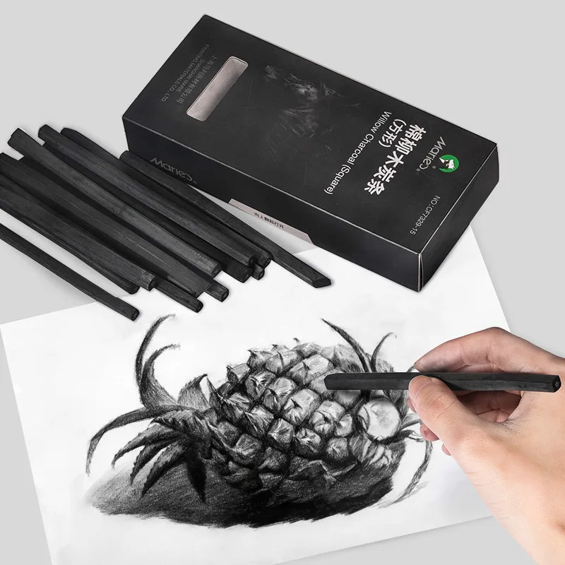 15pcs Charcoal Pencil Set De Lapices Profesionales B Carbon Sketch Charcoal Pencils Carboncillos Para Dibujar Lapices De Carbon