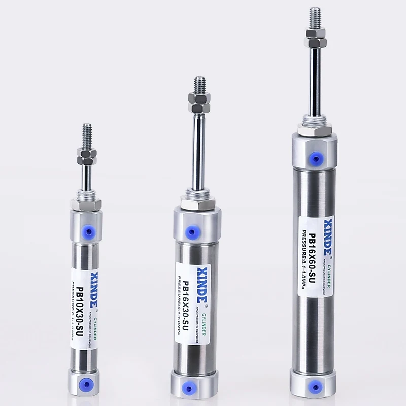 AIRTAC Bút Bằng Thép Không Gỉ Hình Mini Hình Trụ PB16X5SU PB16X10SU PB16X15SU PB16X20SU PB16X25SU PB16X30SU PB16X40SU PB16X50SU