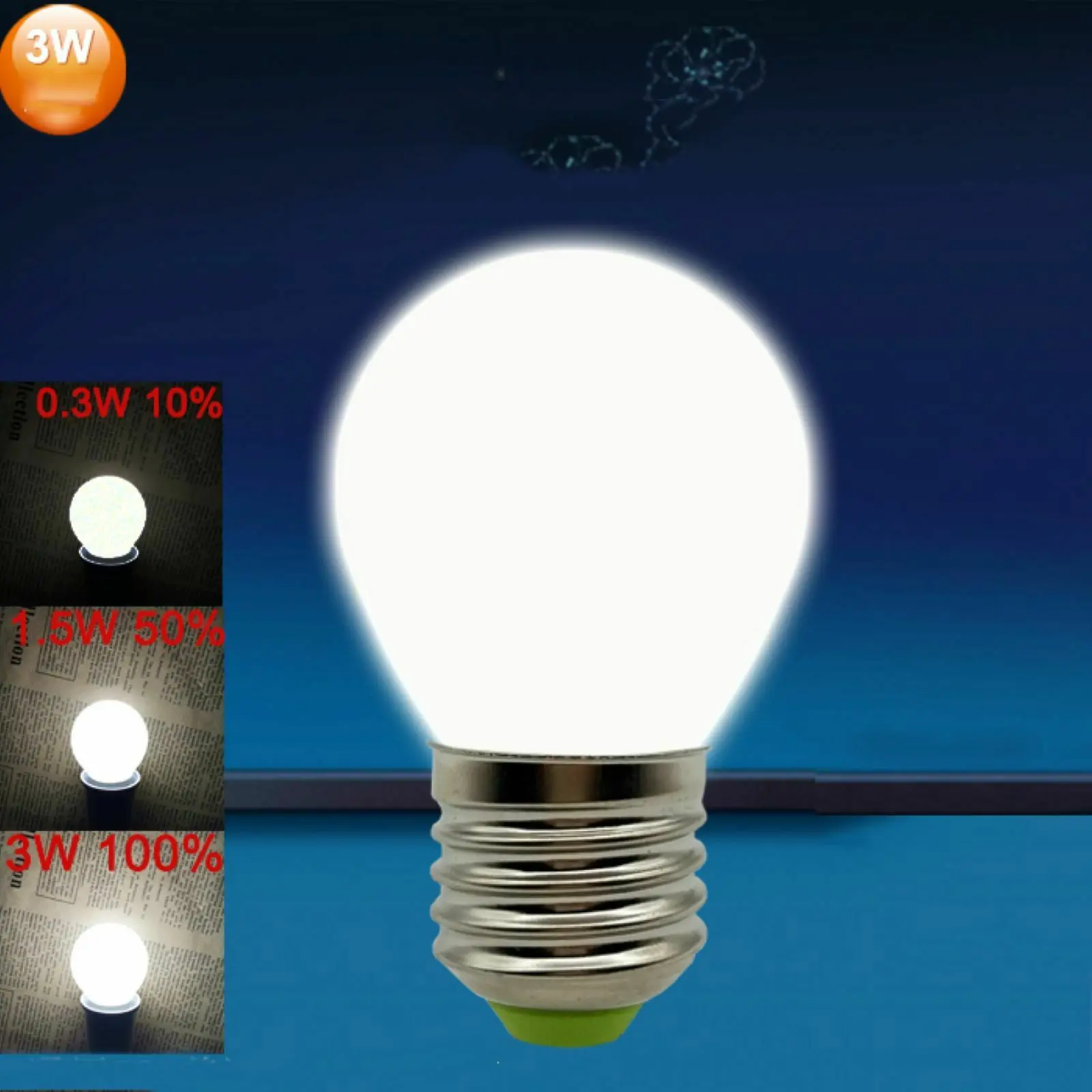 Dimmable LED Bulbs E27 E26 E14 E12 B15 B22 Equival 30W Incandescent 220V 110V Lamp Three-stage dimming Color