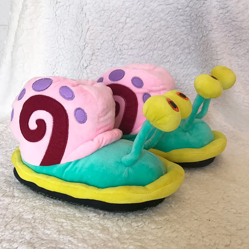 2024 Womens Girls Snail Slippers Home Warm Soft Plush Slipper Flats Pull On Mixed Colors Cute Winter Plus Full Size C809