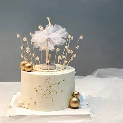 3pc Ballet Girls Cake Topper Dancing Girl Doll Decor Wedding Birthday Cake Decor Baby Girl 1st Favor Happy Birthday Party Decor