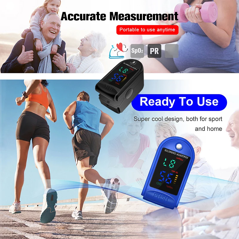Portable Blood Oxygen and Heart Rate Monitor with LED Display description 4