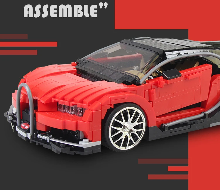 Super Sport Car Bugattis Veyron Moc Building Block Assembly Model Bricks Supercar Educational Toys Collection For Boys Gifts