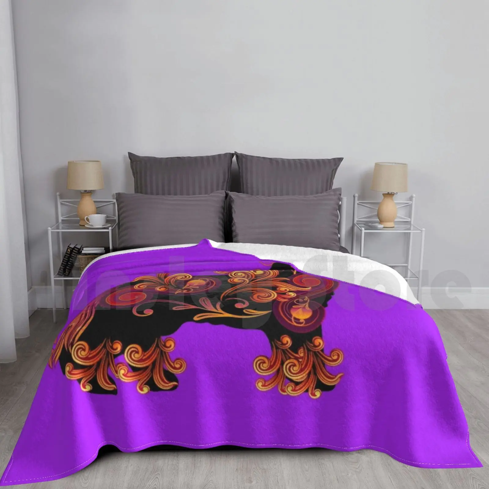 Fancy Newfie Lady Blanket For Sofa Bed Travel Newf Newfy Newfie Newfoundland Newfoundland Dog Fancy Dog Fancy