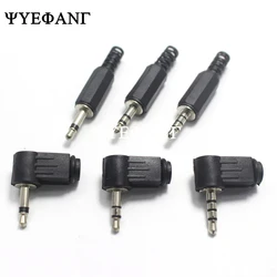 2pcs 3.5mm Audio Mono Stereo Male jack Plug 3.5 mm 2pole 3pole 4pole Right Angle Plugs for Phone Headset