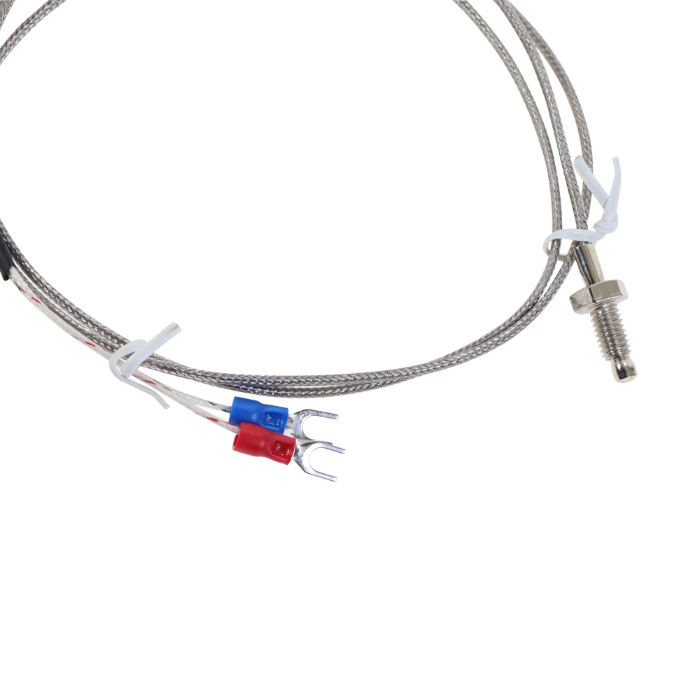 M6 Thread E Type Thermocouple Temperature Controller 0-400C Sensor Cable Wire 1M 2M 3M