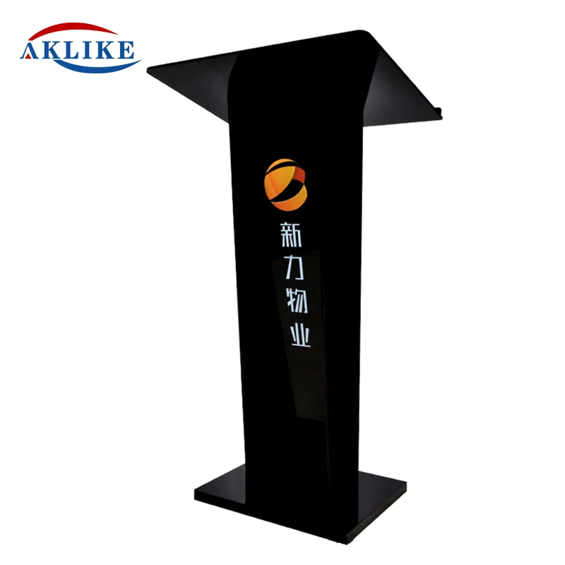2024 Popular Pulpit Transparent Acrylic Podium Conference Lectern Activity Pulpit Customized Logo Free Shipping
