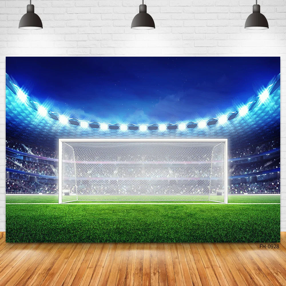 Field Grass Soccer Football Party Stadium Backdrop Photo Studio Boy Baby Kid Birthday Background Banner Poster Photography Props