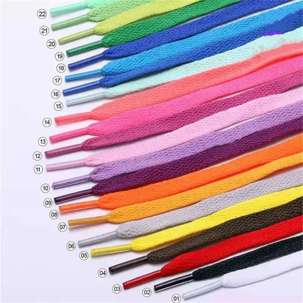 0.8/1/1.2/1.5/1.8M Colored Shoe Laces Sneaker Flat Shoelaces Hiking Boots Shoe Strings Colored Shoe Laces For Sneakers Laces New