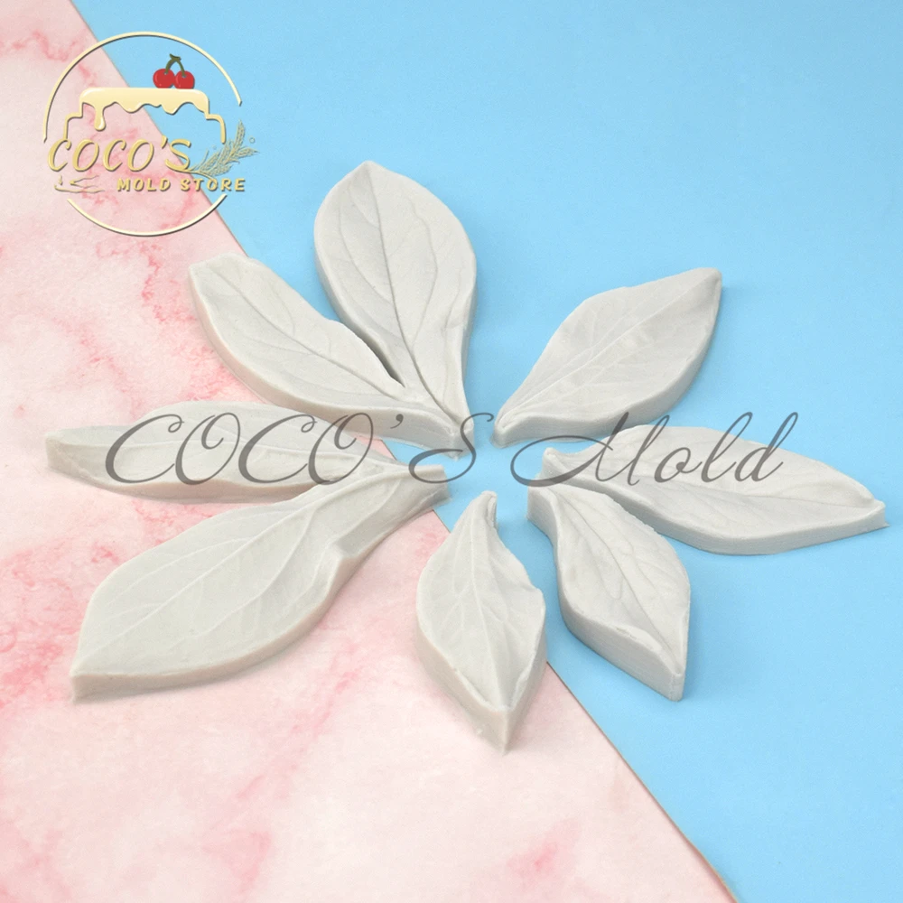 6 Pcs/Set Peony Petal Veiner Silicone Mold Fondant Cake Decorating Tools Flower Cake Design Kitchen Tools Bakeware