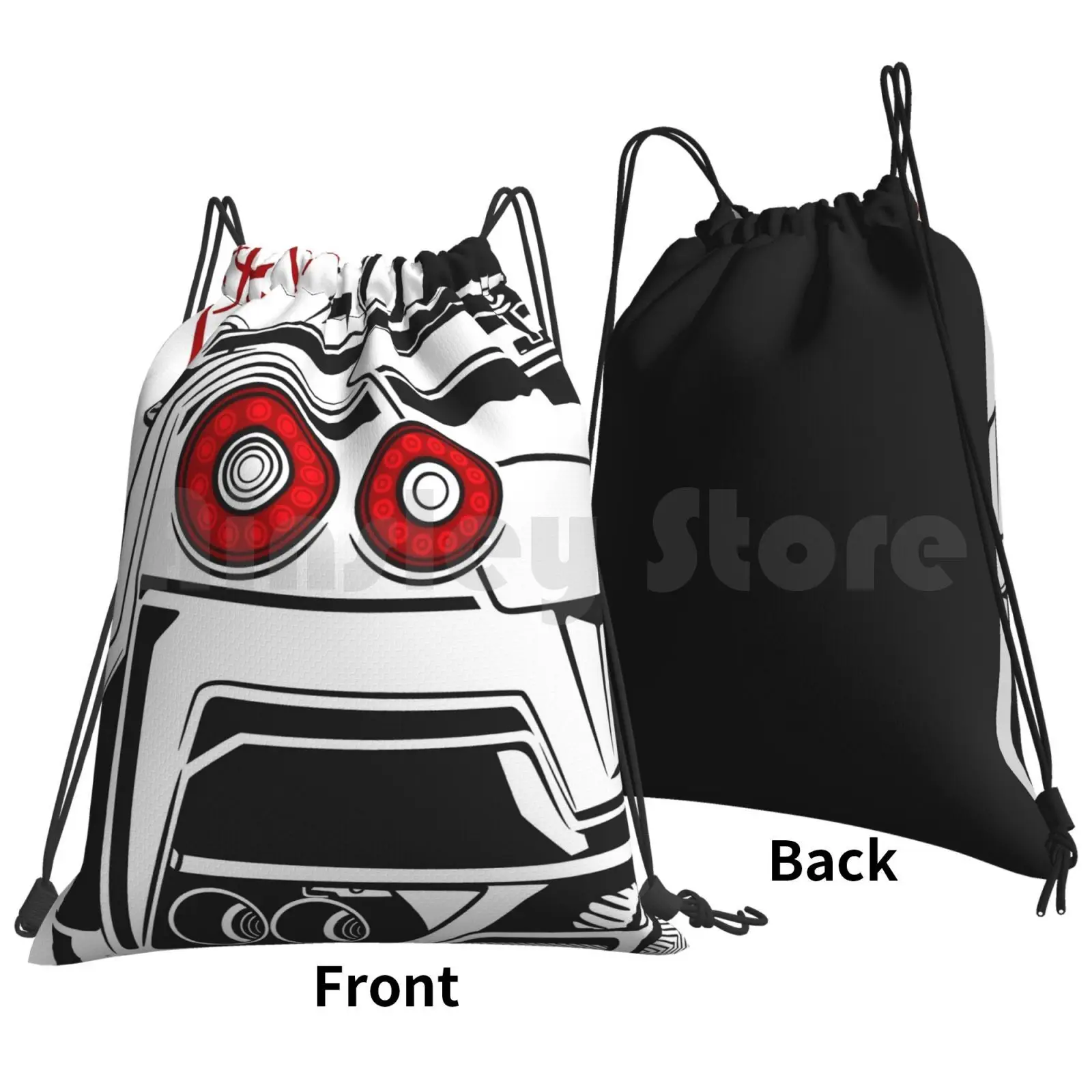 Gtr Fragment Backpack Drawstring Bags Gym Bag Waterproof Cars Automotive Automobile Stance Sportcar Japan Nissan Gtr R35