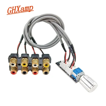 GHXAMP AV Audio Signal Switching Board 3-way Dual Channel Audio Source Switchover rotary RCA lotus