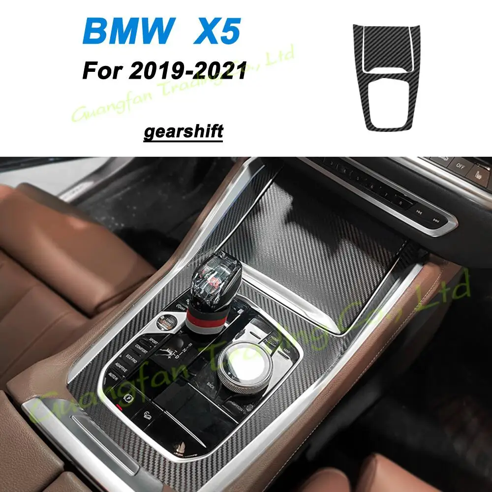 

For BMW X5 F15 G05 2014-2021 Interior Central Control Panel Door Handle 5D Carbon Fiber Stickers Decals Car styling Accessorie