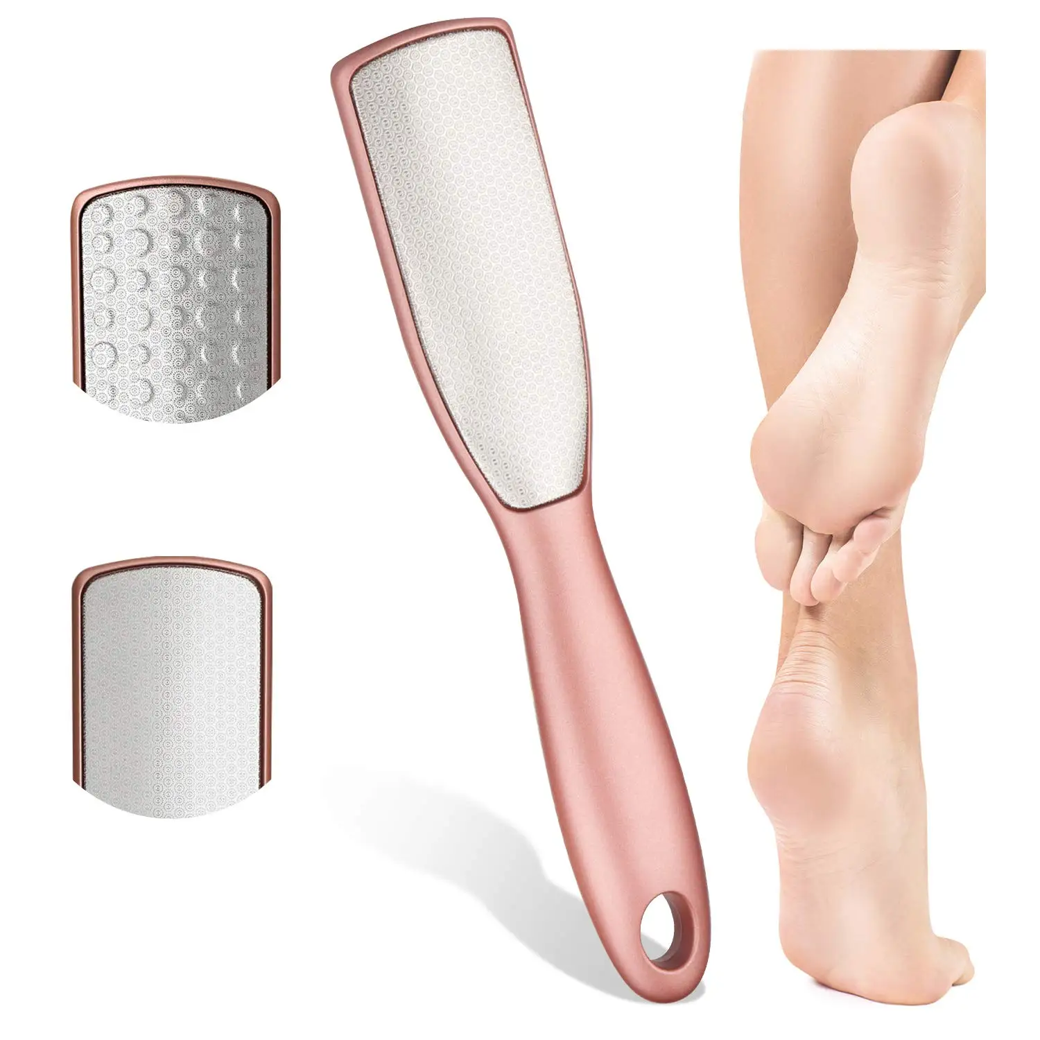 Dighealth Foot Care Pedicure Tools Stainless Steel Foot Rasp Remove Hard Skin 2-Sided Feet File Callus Remover