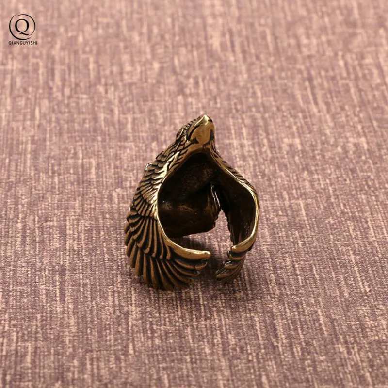 Brass Domineering Eagle Ring Fashion Ring Party Jewelry Men\'s  Adjustable Size Finger Ring Bands Copper Jewelry Animal Ring