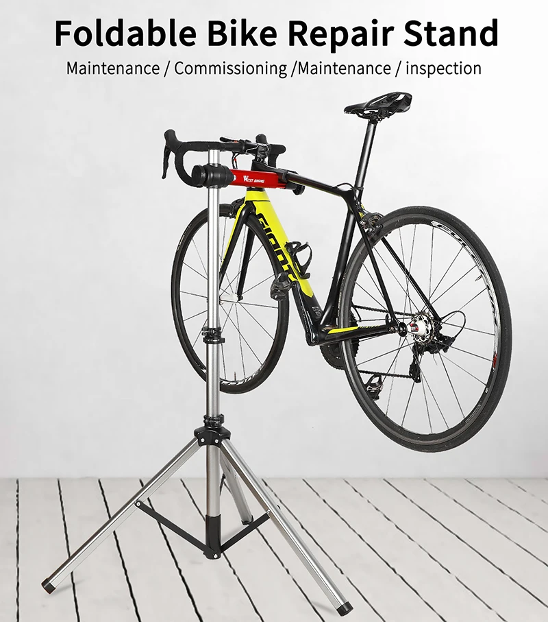 WEST BIKING Professioneller Fahrrad-Reparaturständer Arbeitsständer MTB Rennrad Wartungs- und Reparaturwerkzeuge Verstellbarer Aufbewahrungs- und Präsentationsständer – Detail 1