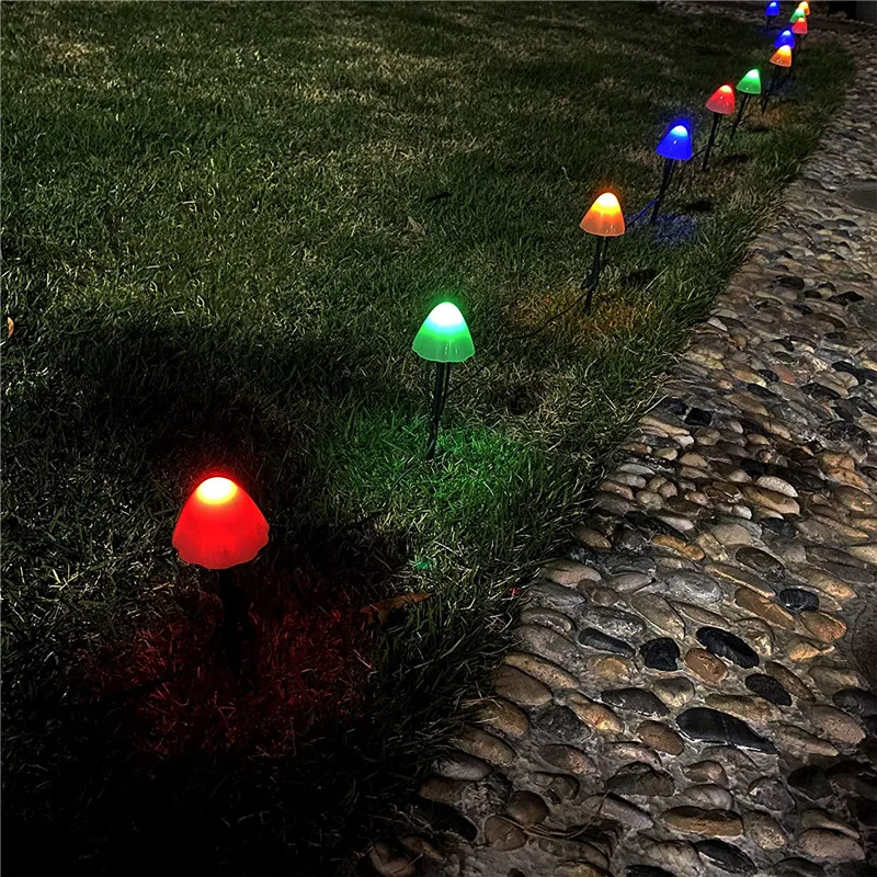 Solar LED Holiday Mushroom String Light Waterproof IP65 Decoration Outdoor Christmas Tree Garden Patio Pathway Yard Festival