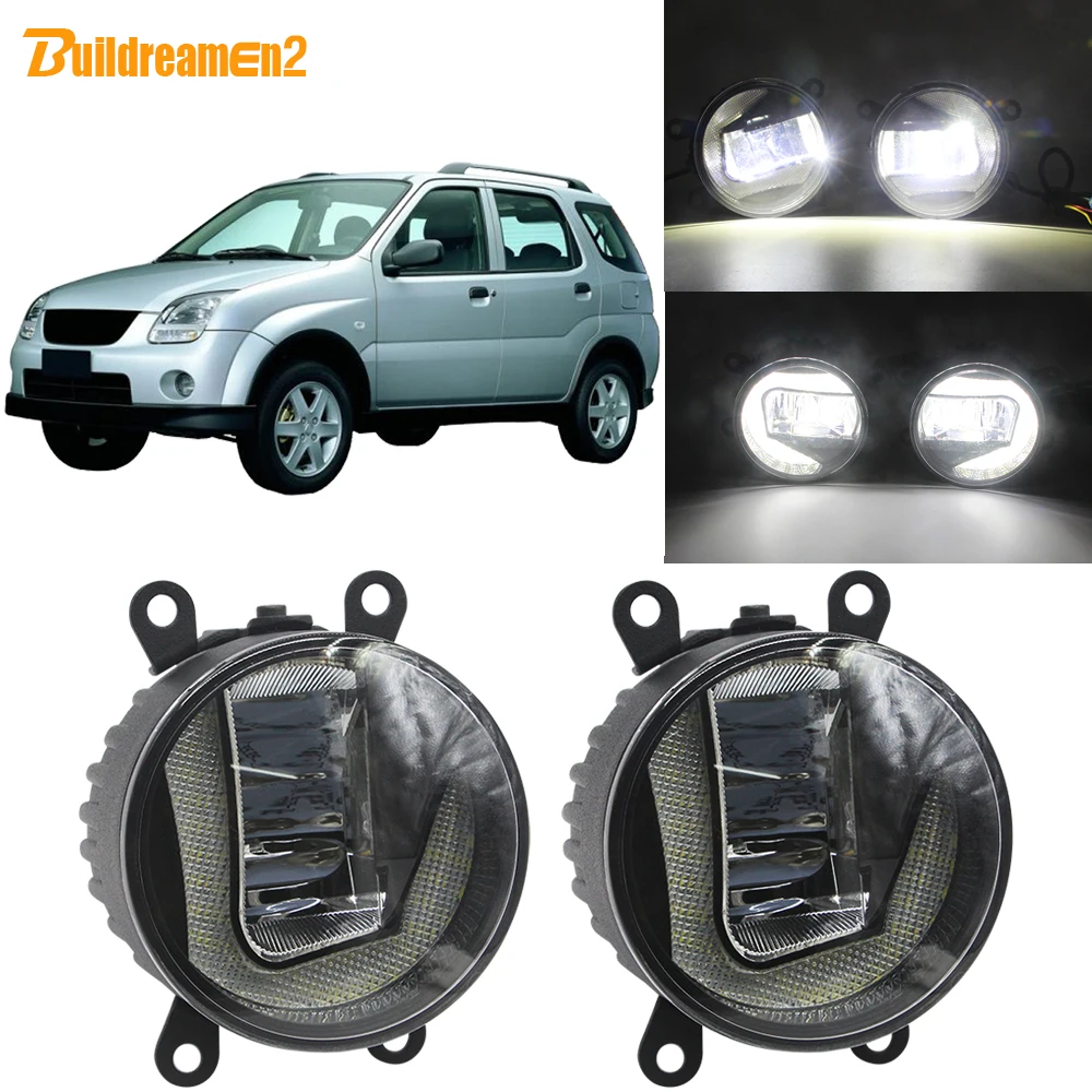 Buildreamen2 Car H11 Socket LED Lamp Fog Light + Daytime Running Light 12V For Subaru Justy III (G3X) Hatchback 2003-2008